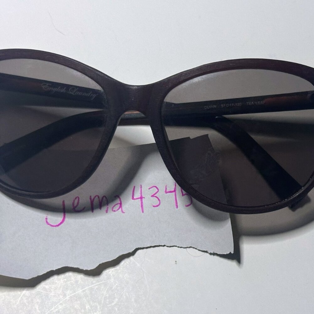 English Laundry Cat Eye Sunglasses β Quinn Tea Leaf Brown - Picture 7 of 9